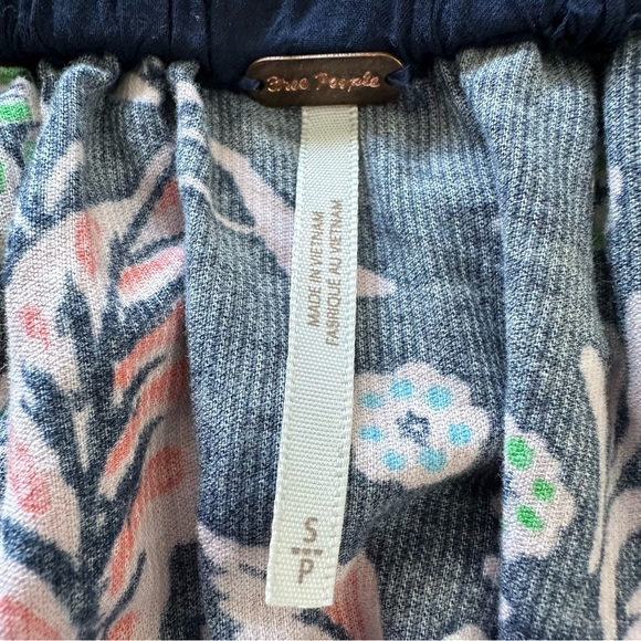 Free People Cord Looking Glass Mini Dress in Navy Floral Size S Cottagecore Boho - Picture 5 of 8